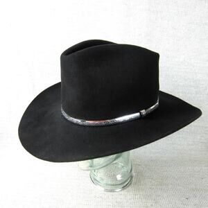 Resistol Quicksilver 4X Beaver felt cowboy hat 7 1/4 silver band western  USA